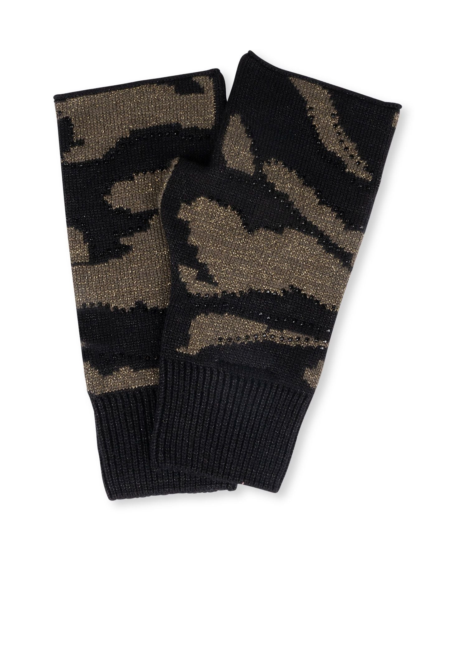 colorado black/army camo fingerless gloves