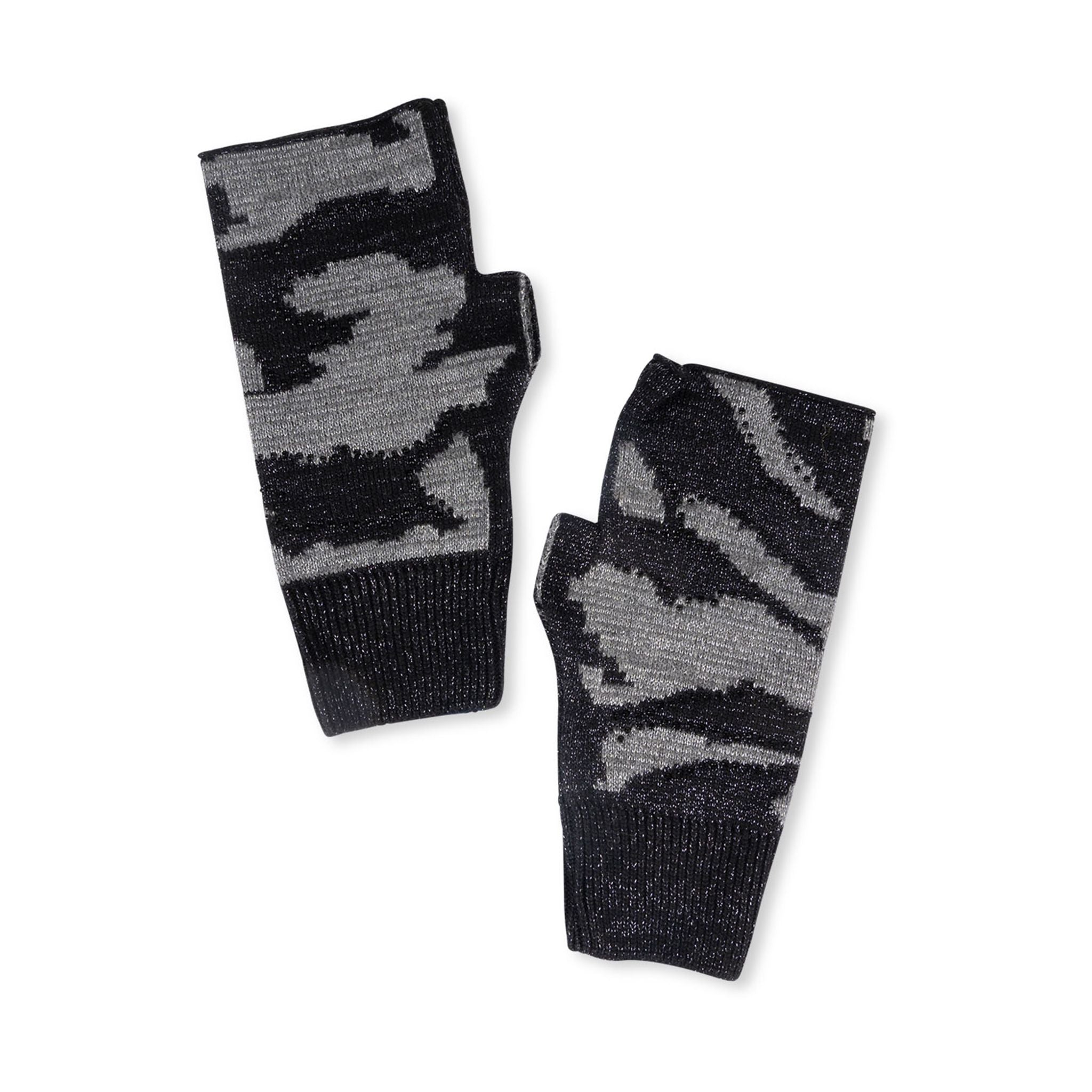 colorado black/gray camo fingerless gloves