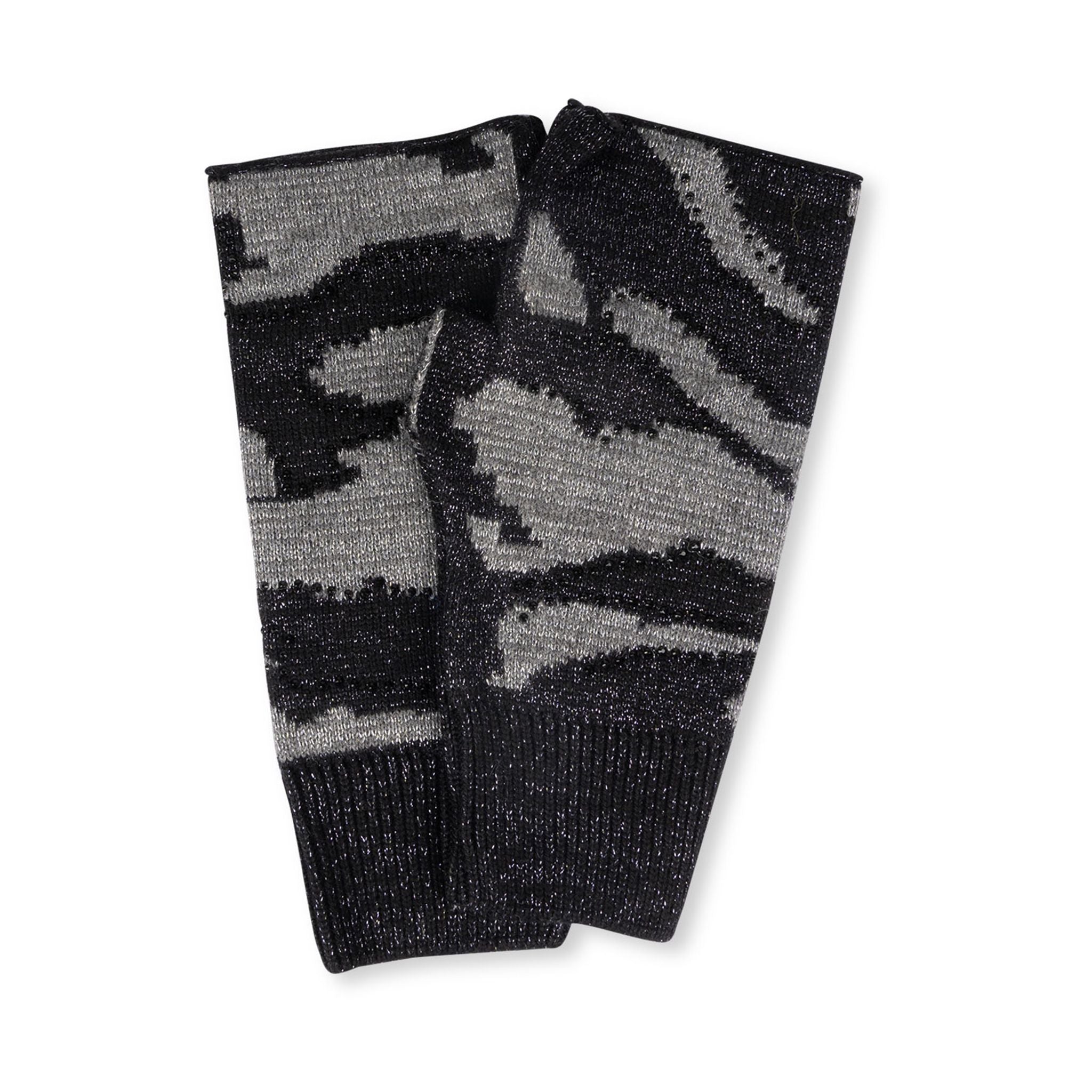 colorado black/gray camo fingerless gloves