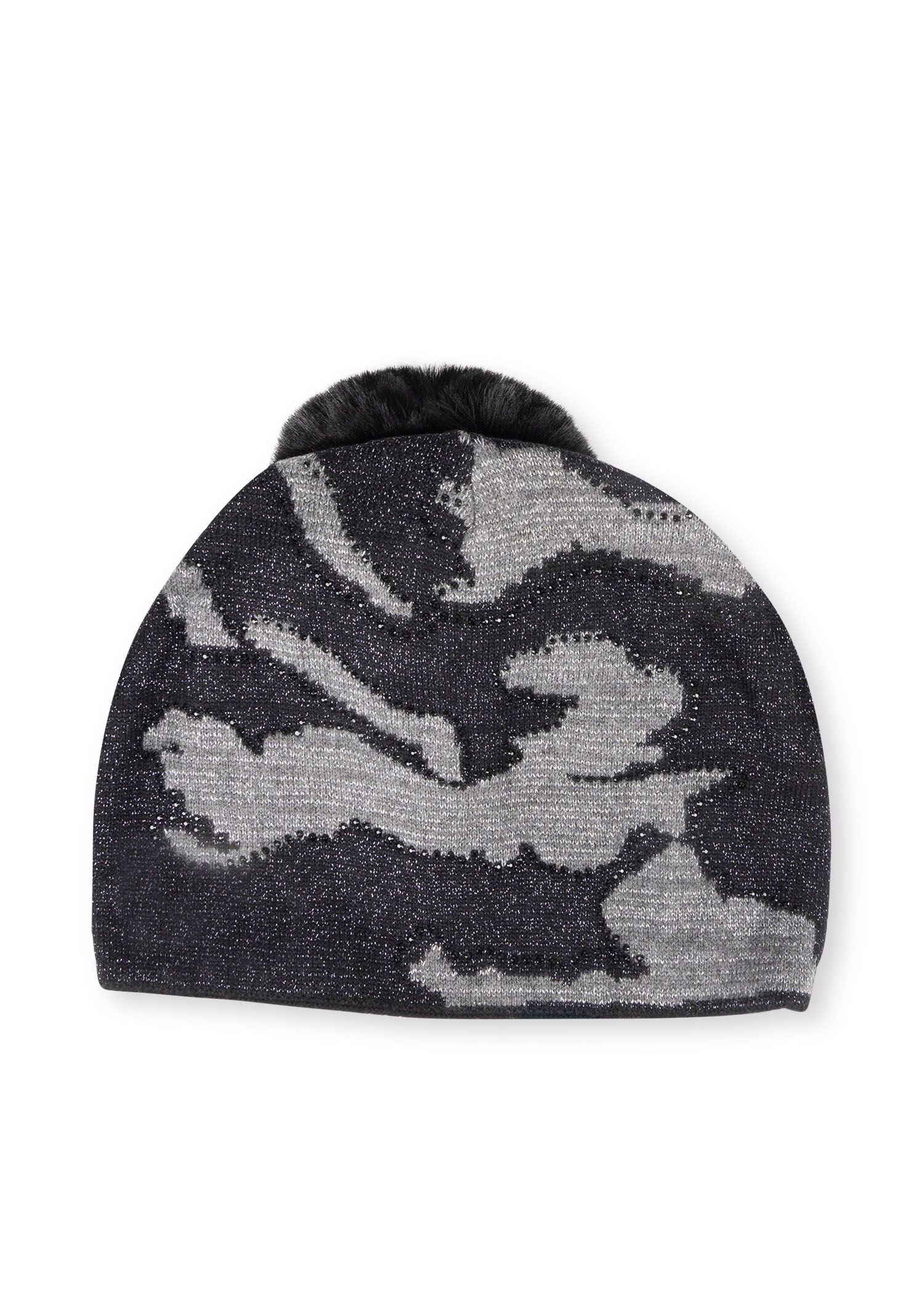 colorado black/gray camo beanie