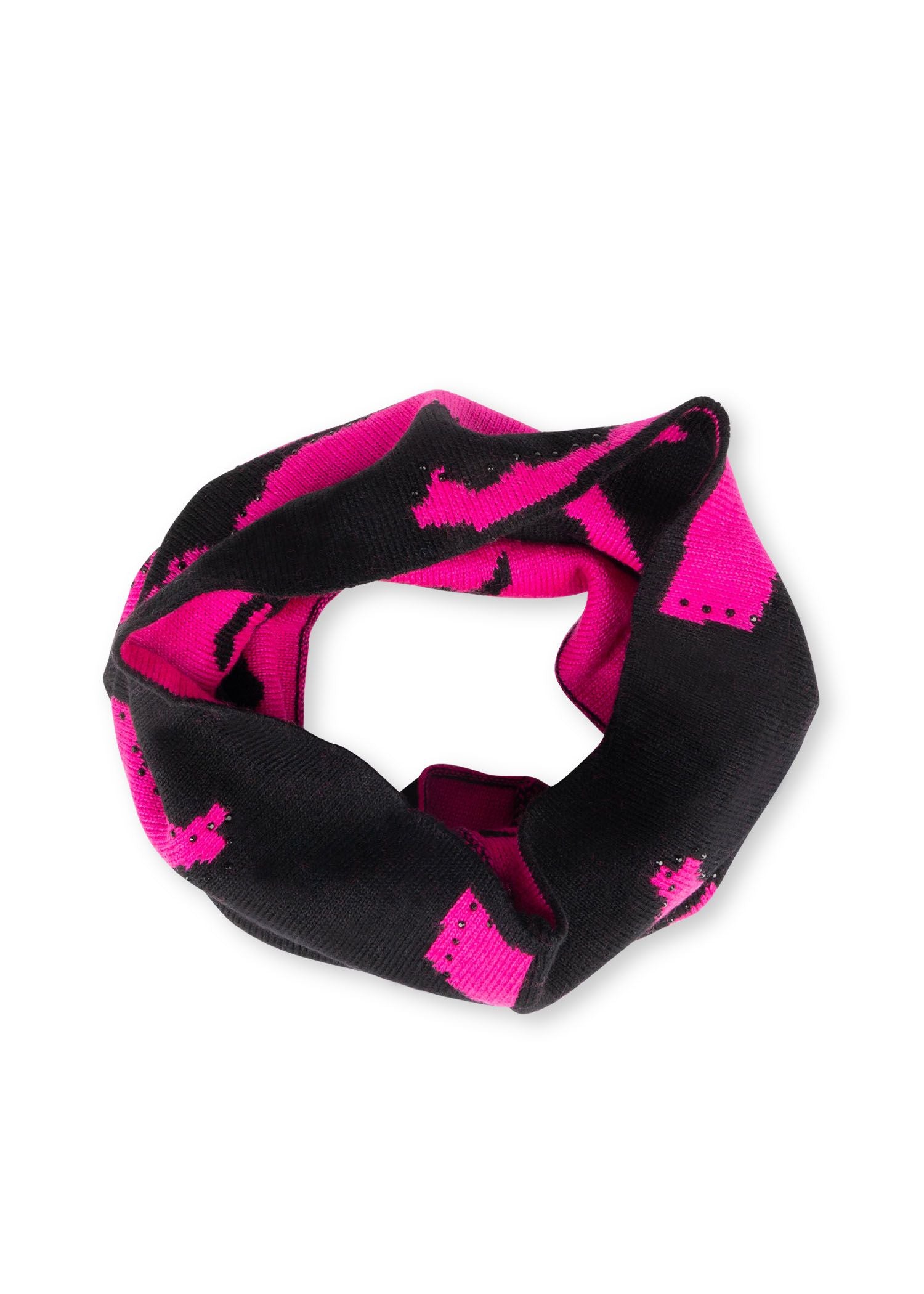 colorado black/hot pink camo neck warmer