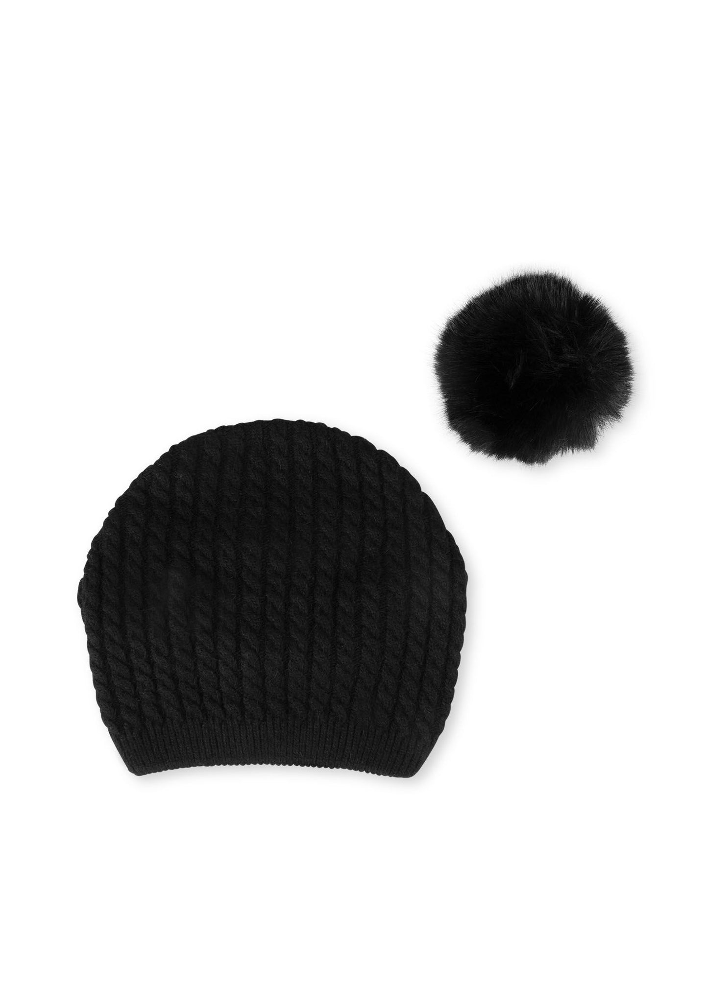 Cabin Cable Hat Black - FINAL SALE