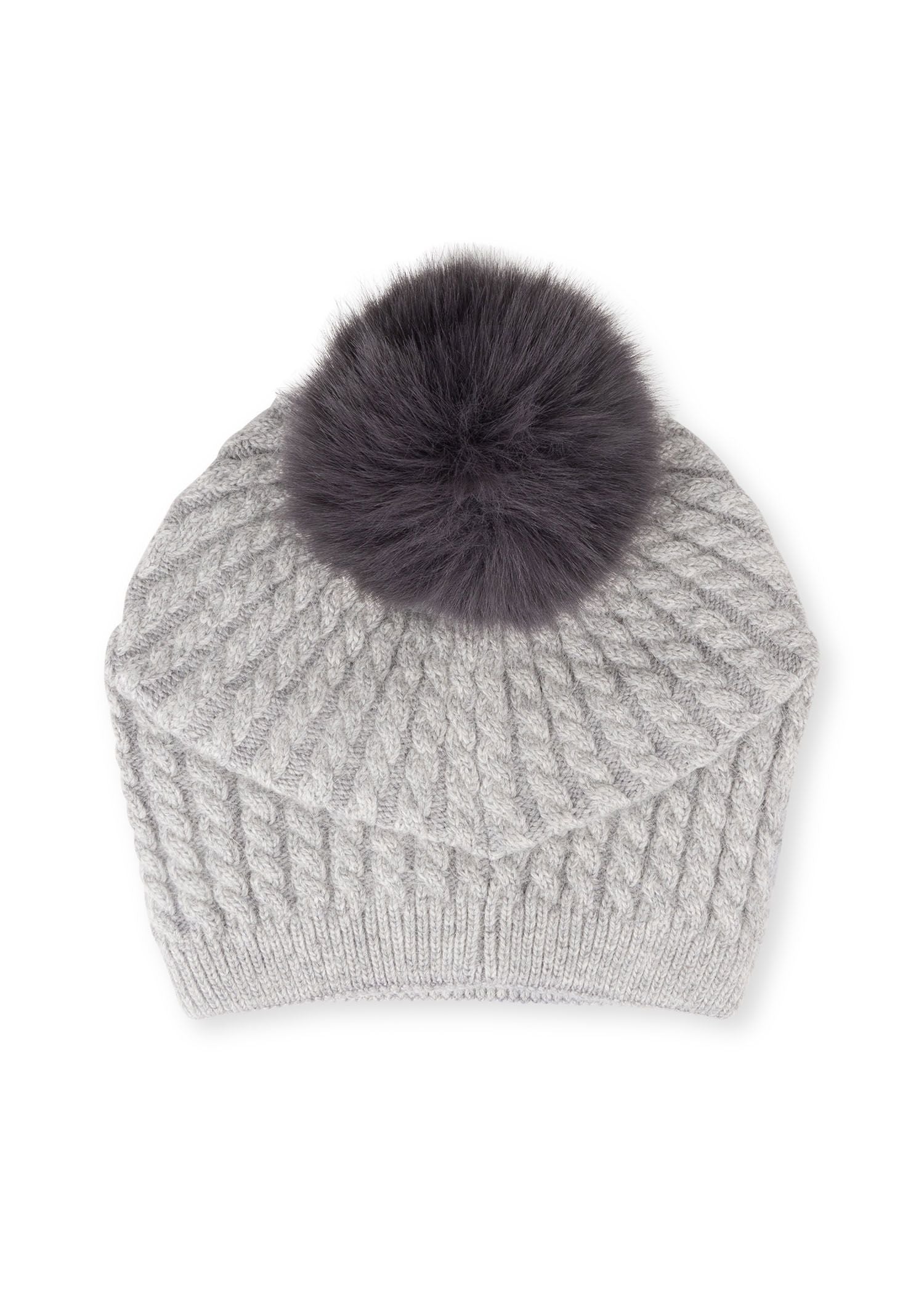 cabin cable hat heather