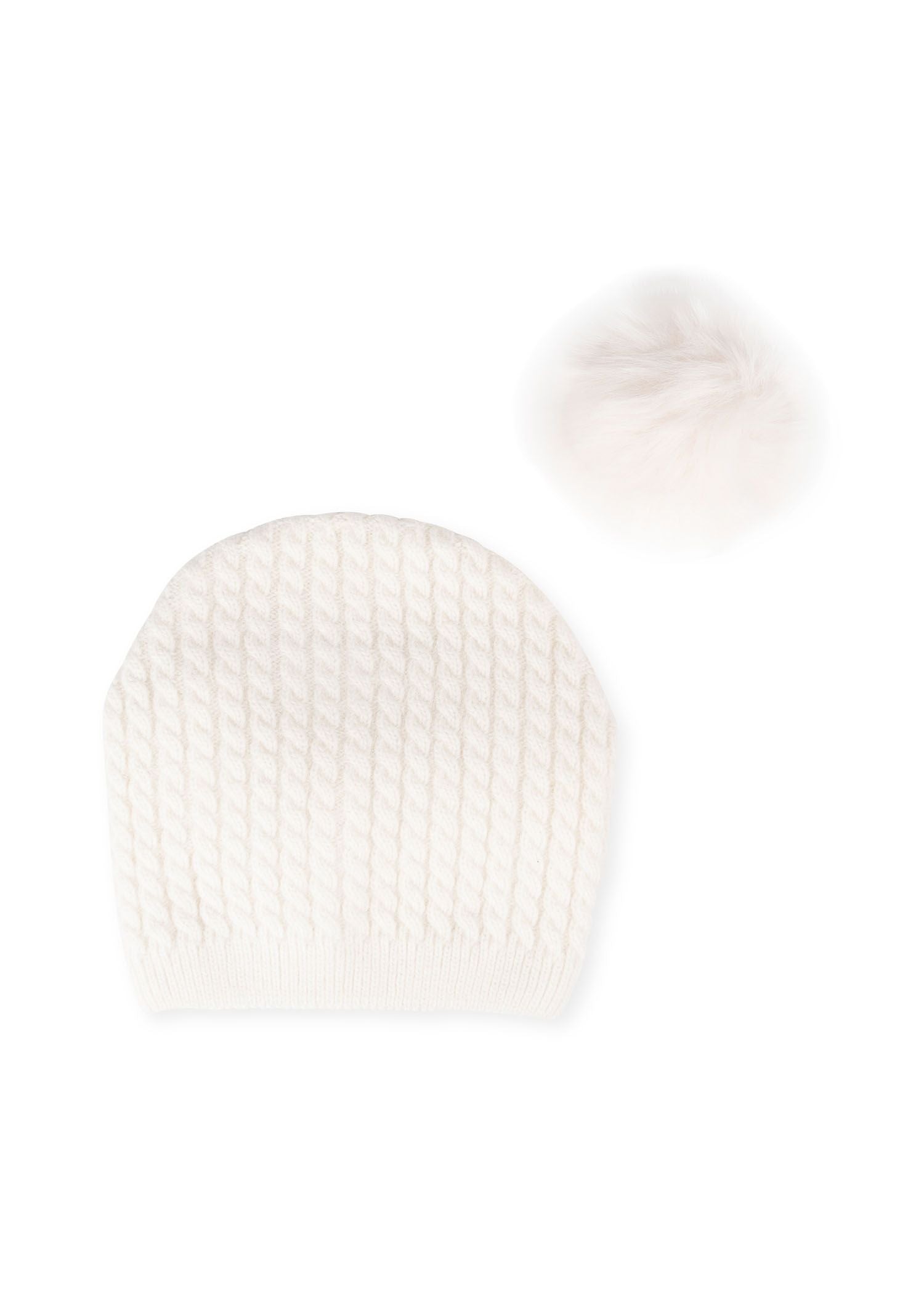 cabin cable hat white