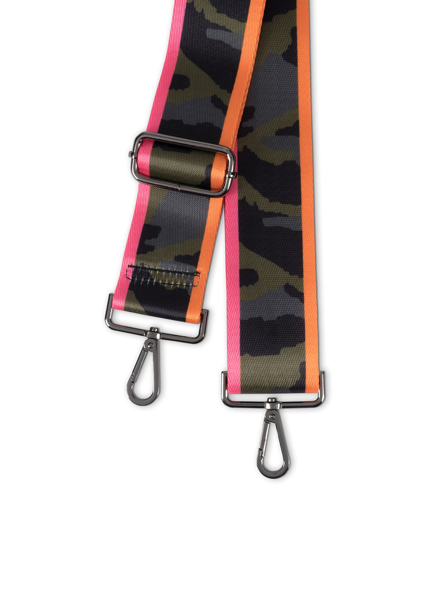 green camo/pink orange stripes handbag strap