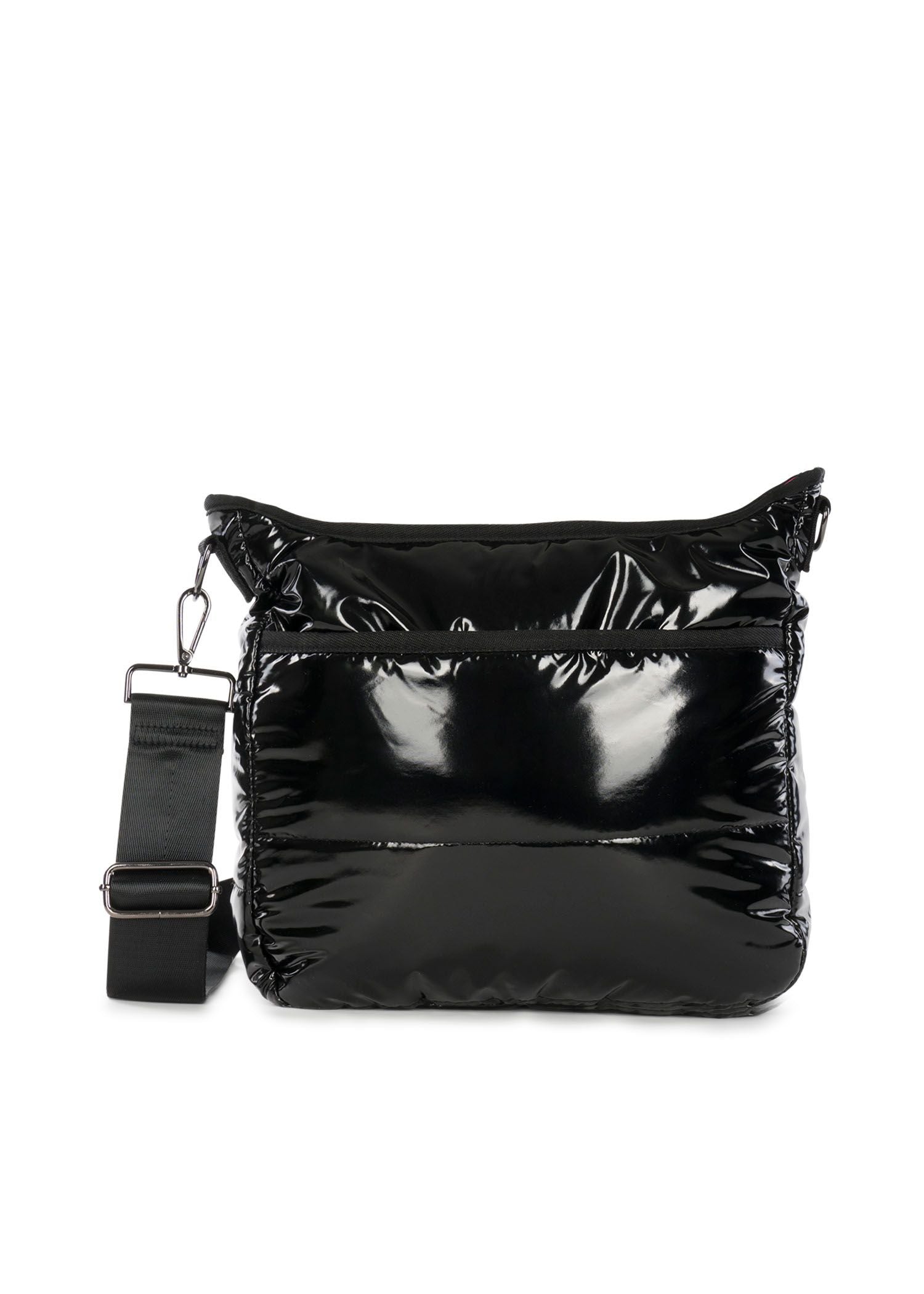 Haute Shore Women's Perri Noir Puffer Crossbody Bag, Black Patent, One_Size