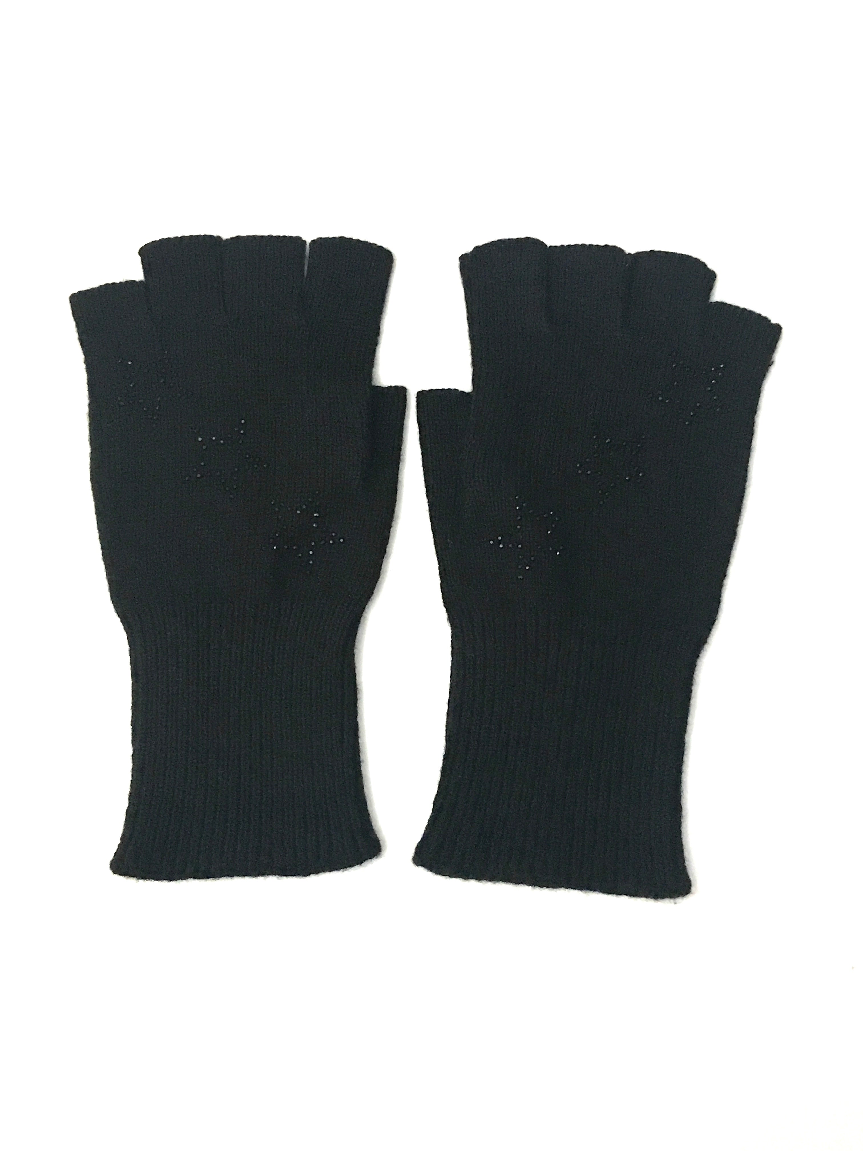 star fingerless gloves black/black stars