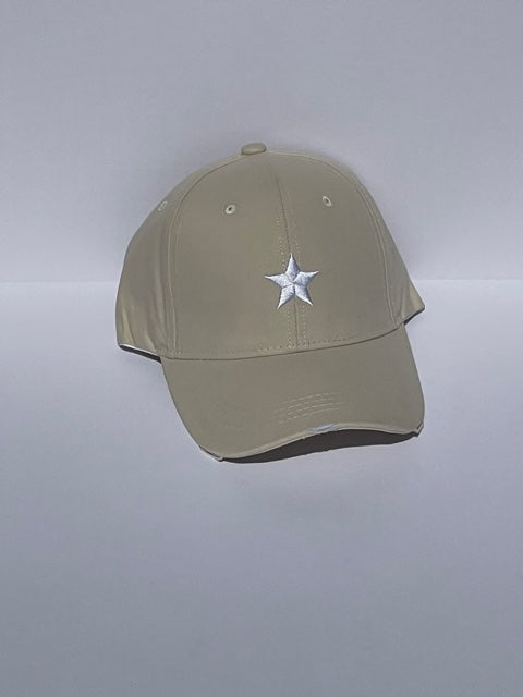 boardwalk baseball cap beige/white star