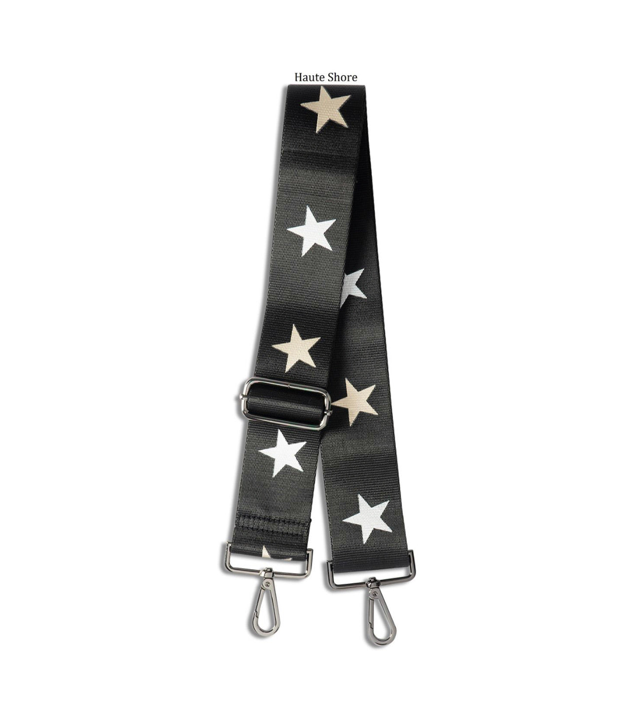 black/rose gold/silver star handbag strap