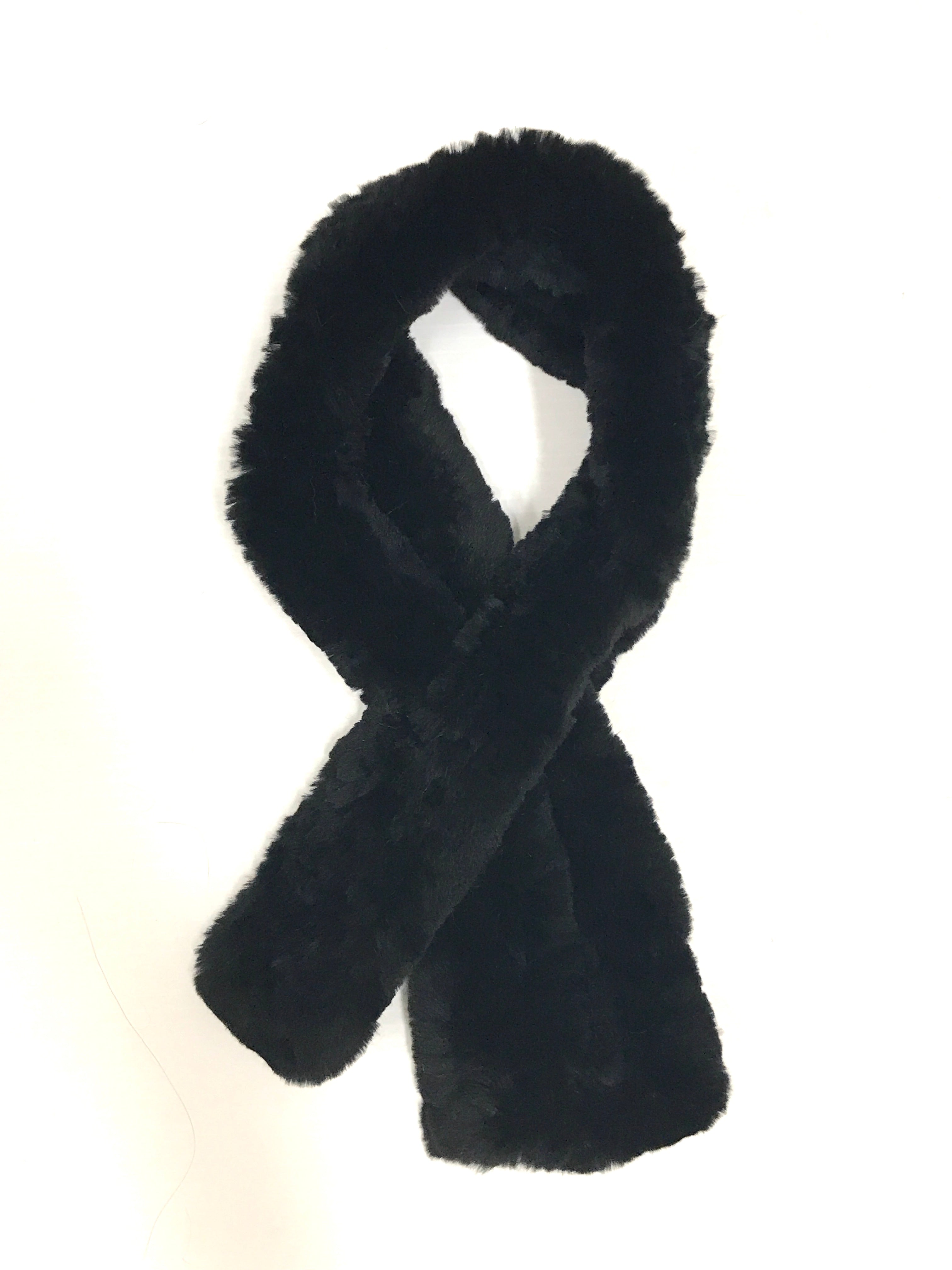 whistler fur convertible scarf to headband black