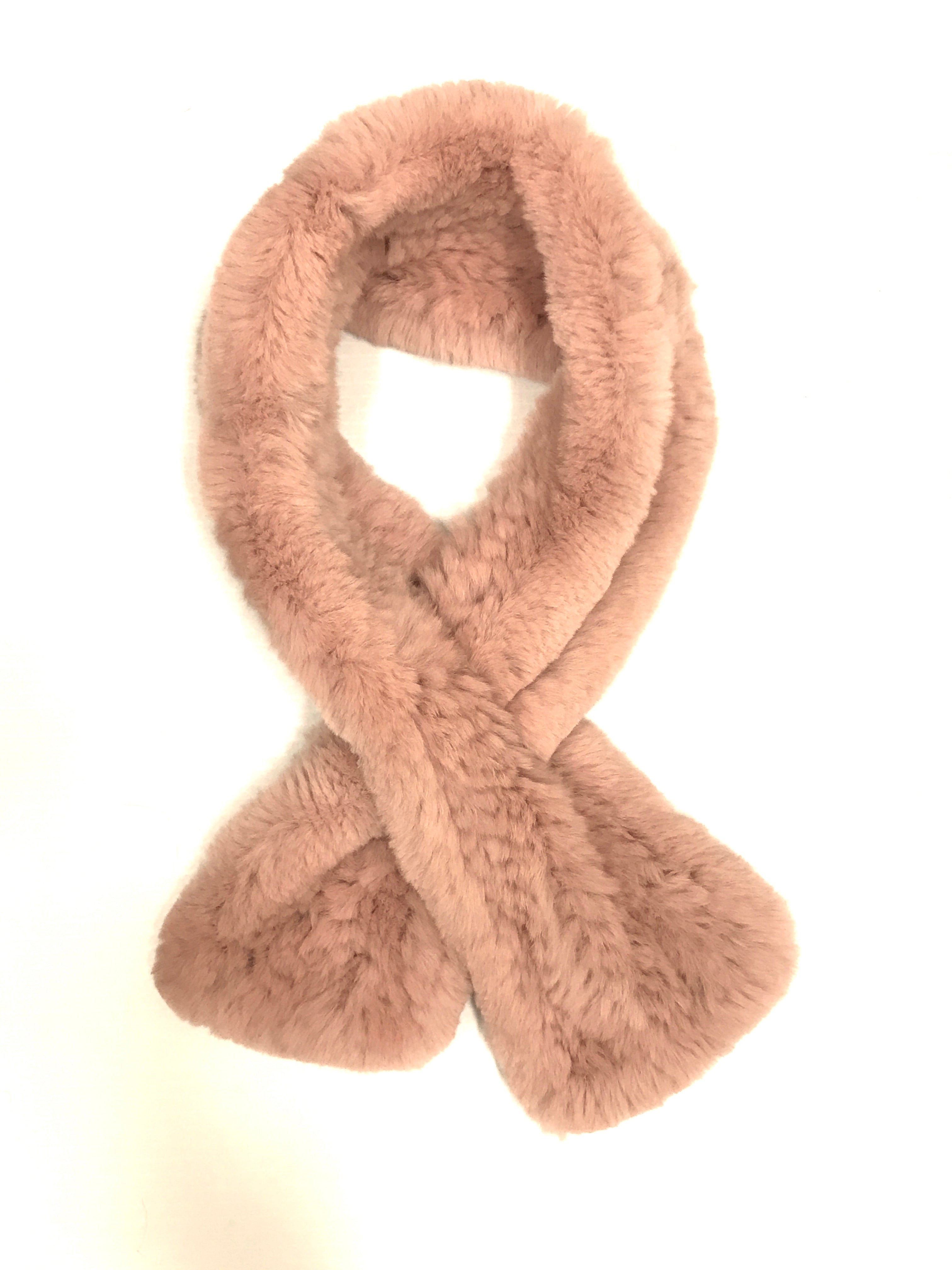 whistler fur convertible scarf to headband fuschia